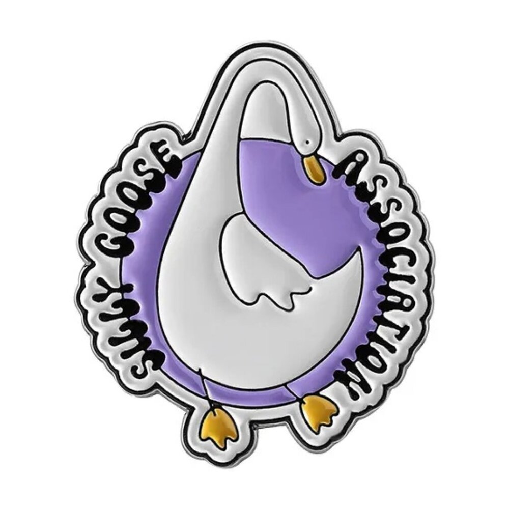 Silly Goose Affirmation Enamel Pin – “I Am Enough” Goose Pin